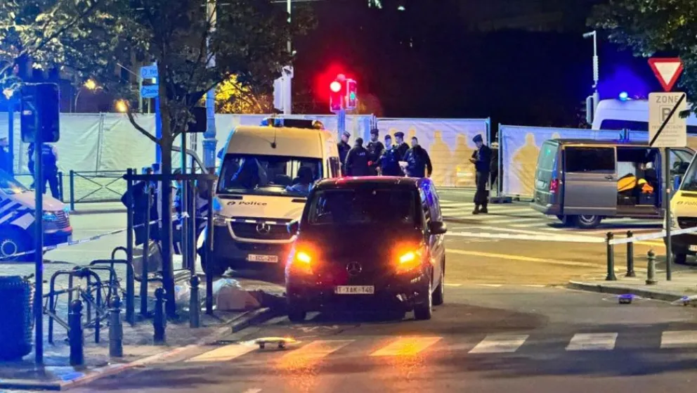 La Policía acordona la zona donde ocurrió un tiroteo en el centro de Bruselas