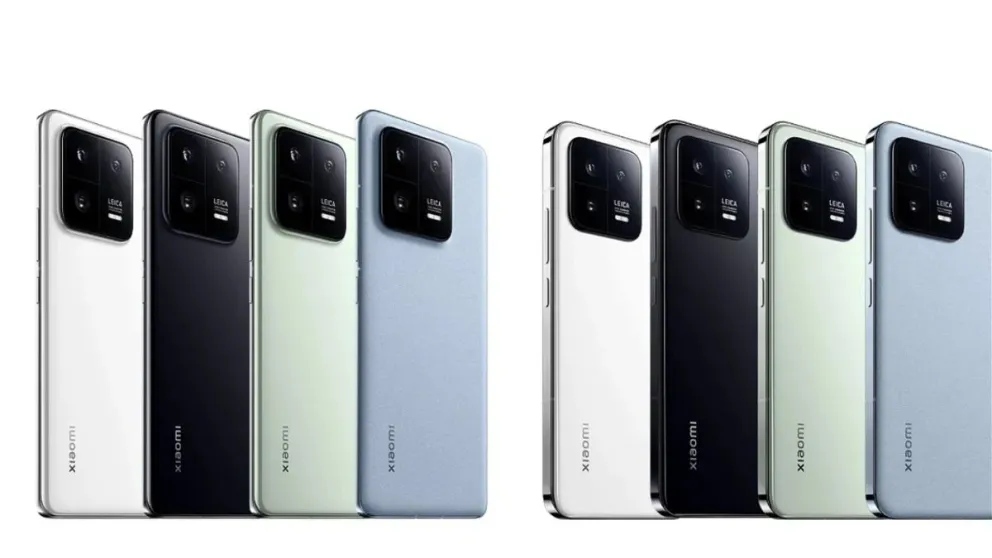 Los Xiaomi 13 y Xiaomi 13 Pro en sus cuatro tonalidades disponibles