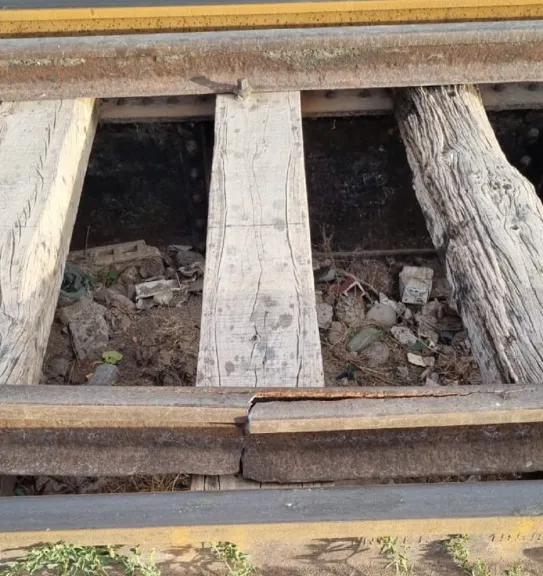 Vecinos alertan sobre el estado de las vías del tren: temen un descarrilamiento thumbnail