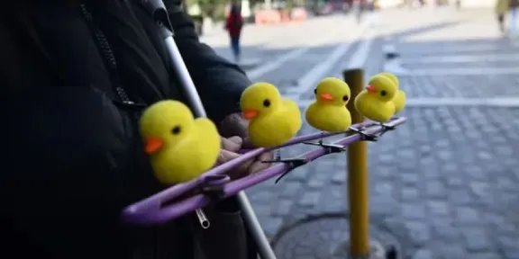 ¡Patitos amarillos invaden las calles! ¿De dónde viene la nueva moda viral? thumbnail